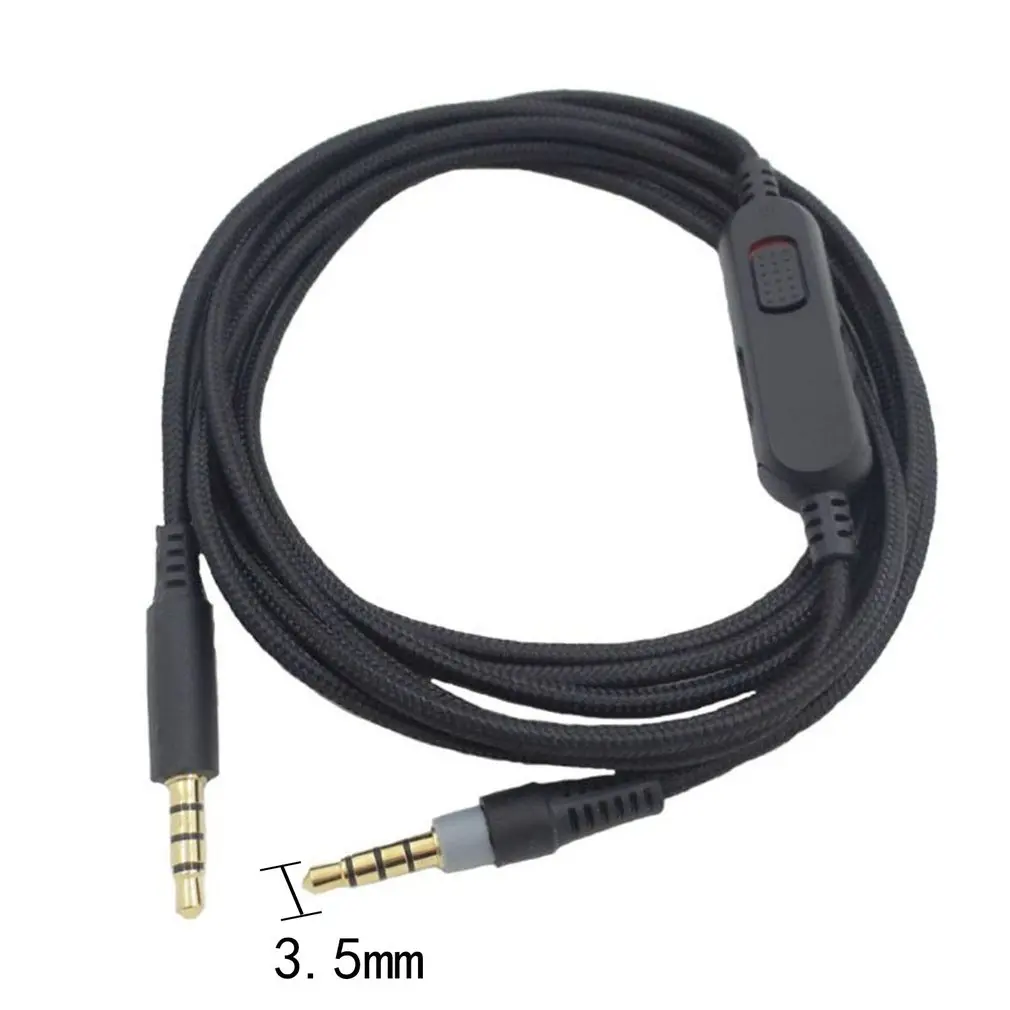 

2M 3.5mm Male To Male Audio Cable Earphone Volume Control Cord Line for HyperX Cloud Mix Cloud Alpha Gaming Headsets Accessories