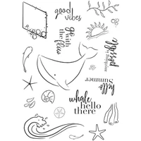 oceans and whales diy clear stamps scrapbooking paper cards album gift cards notepad ornaments handmade crafts