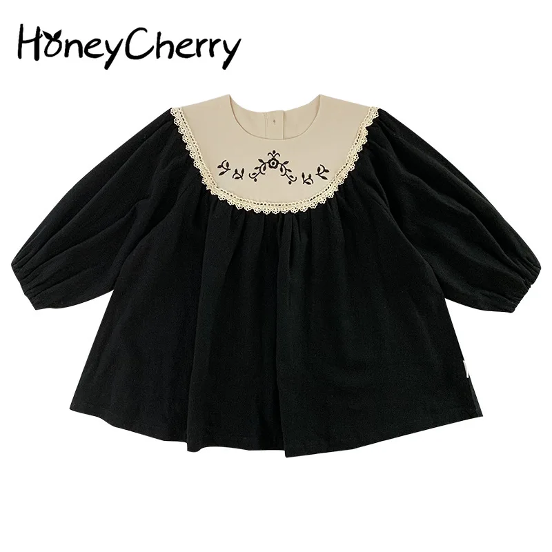 Платье принцессы с вышивкой для девочек Модная одежда маленьких Платья