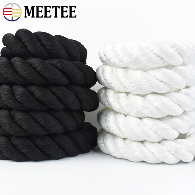 

1M 25-55mm Bold Polyester Rope High Tenacity Braided Cords for Tug-of-war Outdoor Climbing Training Cord Work Ropes Accessory