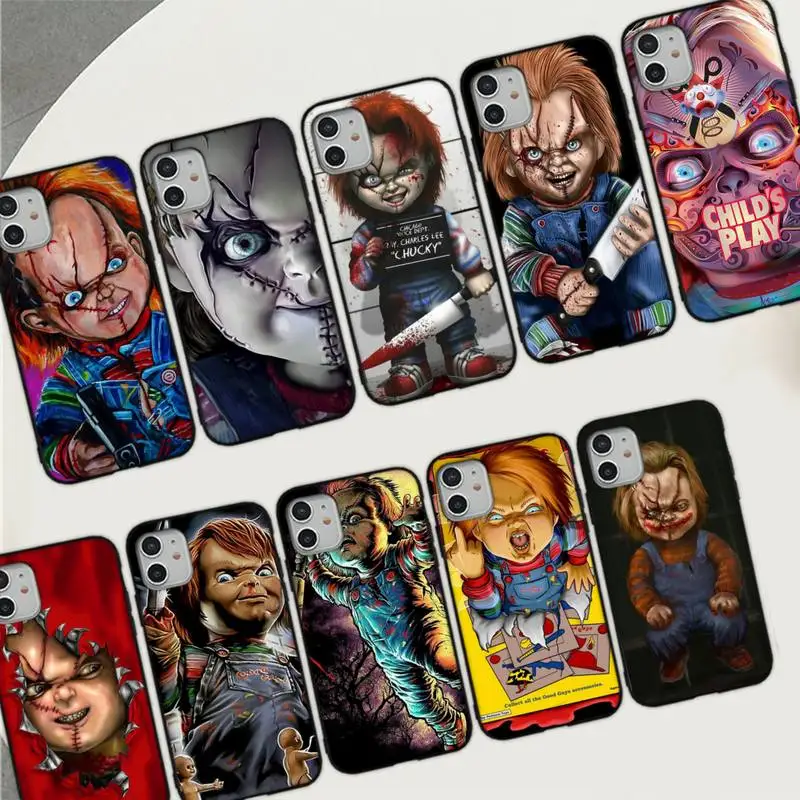 

FHNBLJ Charles Lee Ray Chucky Doll Phone Case for iPhone 11 12 13 Mini Pro Max 8 7 6 6S Plus X 5 SE 2020 XR XS Funda Case