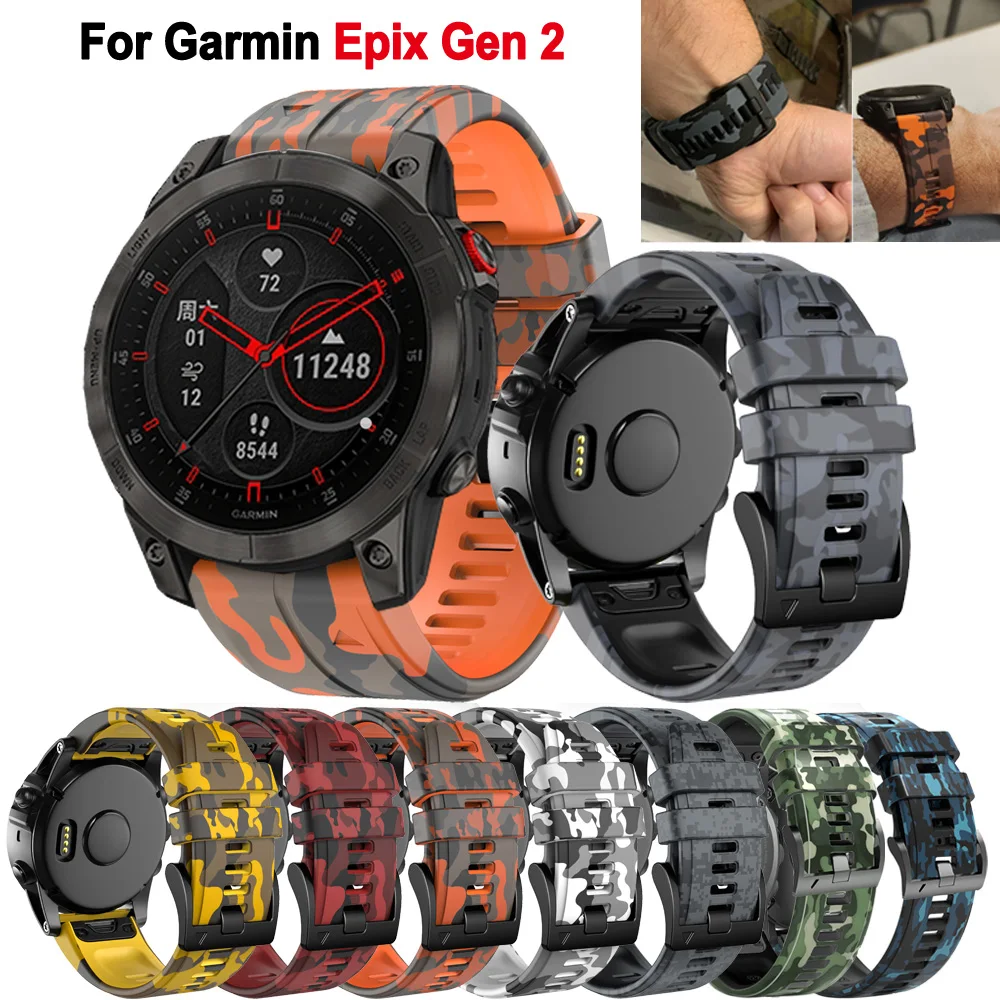Ремешок силиконовый для наручных часов Garmin Epix Gen 2 Fenix 7X 7 6X 6 Pro 5 5X Plus 22 26 мм |