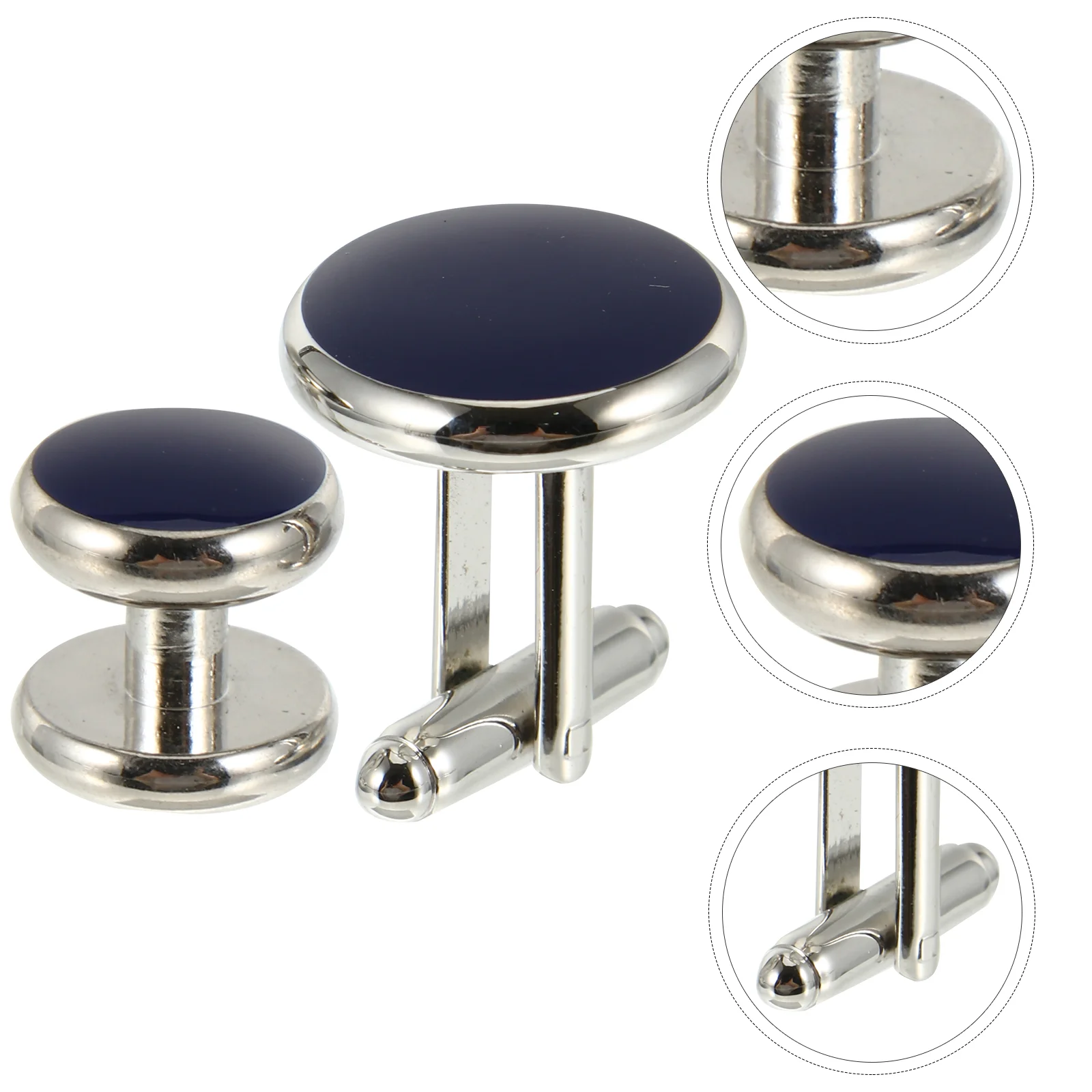 

1 Set 8pcs Round Shape Cuff Links French Style Shirt Cuff Studs Male Cuff Links