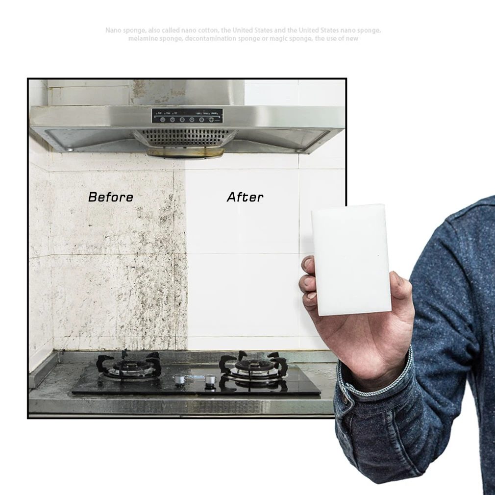 

20pcs/100pcs Magic Sponge Cleaner Super Decontamination Eraser Melamine Kitchen Office Cleaning Tool Magic Kitchen Sponge Cleane