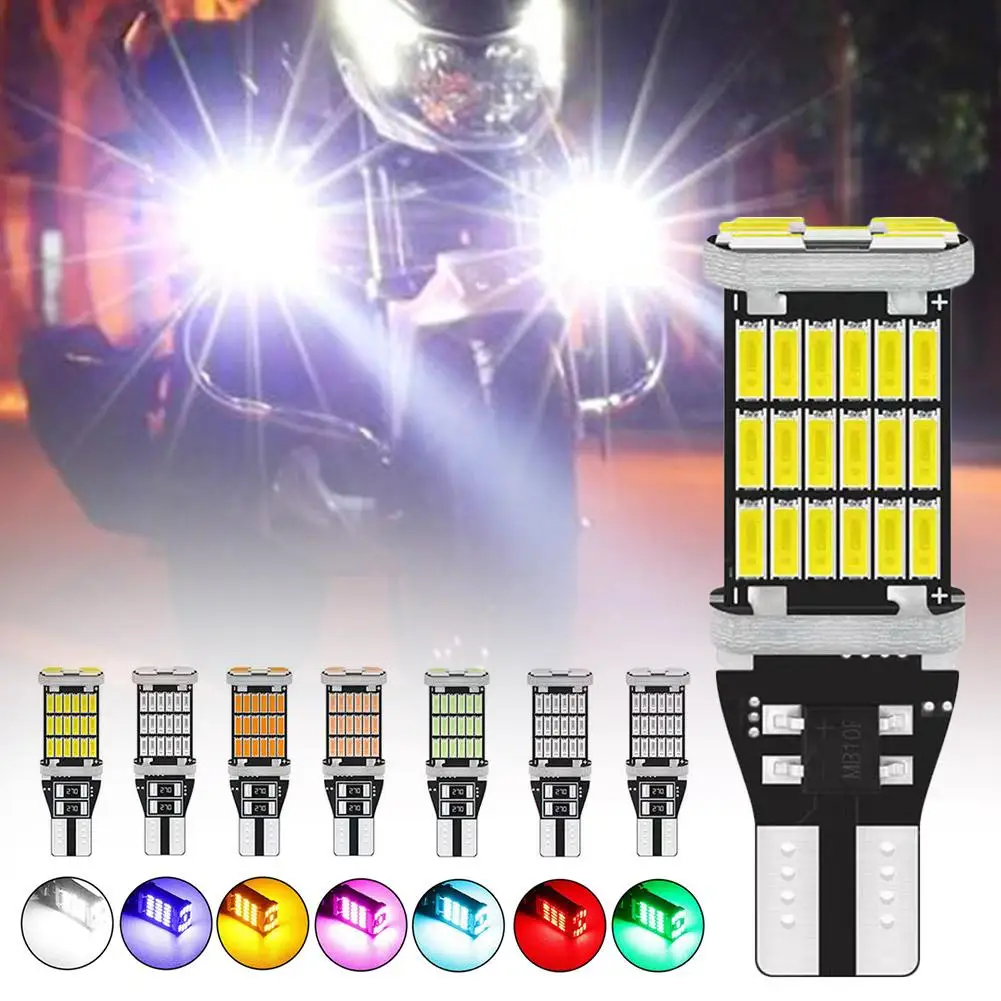 

T15 парковочная лампа для автомобиля, мотоцикла, белая, желтая, красная