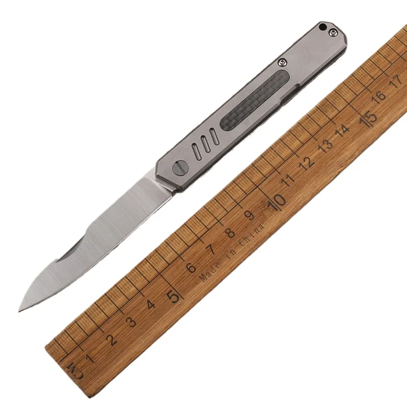 Складной нож 14C2 8N со стальным шарикоподшипником рукоятка из титанового сплава