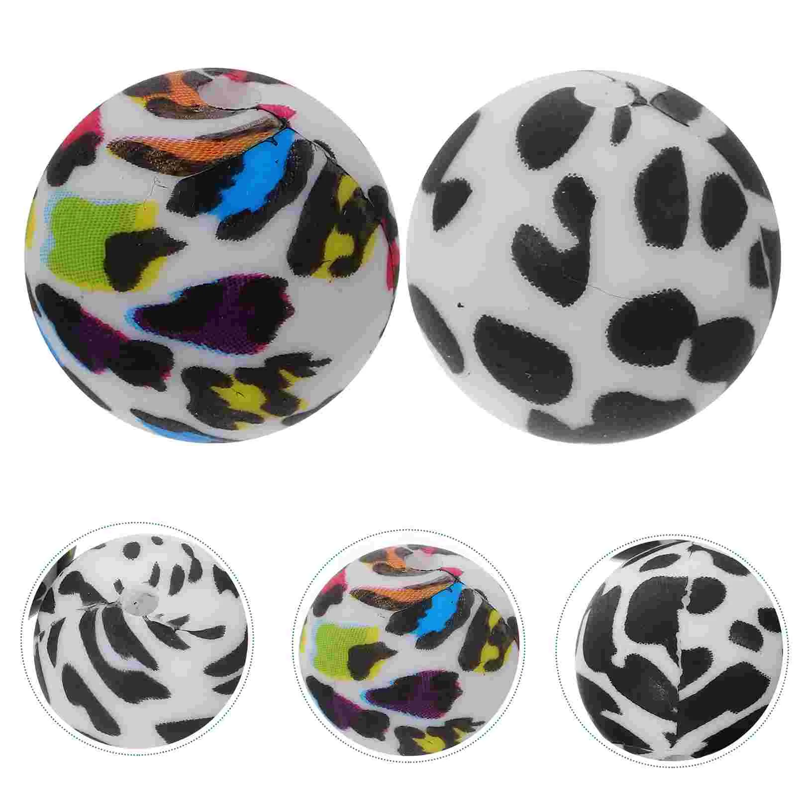 

20 шт., силиконовые бусины с леопардовым принтом