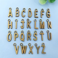 10pcs bronze letter a z alphabetic charms diy pendants crafts for personalization creative jewelry making accessory for bracelet