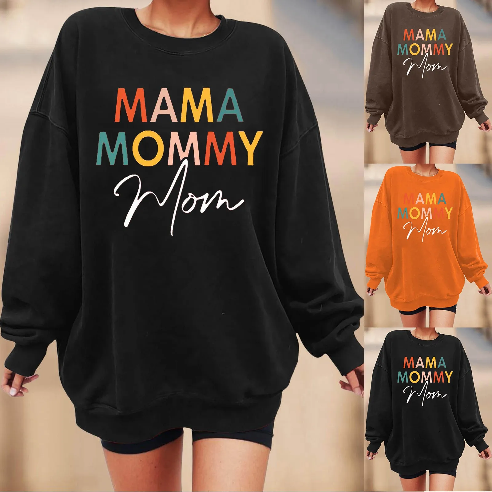 

Women Large Sweatshirt Fleece Long Sleeve Casual Crewneck Pullover Top Loose Fashion Sweatshirt V Neck Knit Long Sleeve