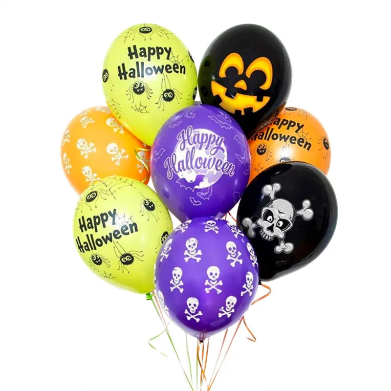 

36pcs Halloweeen 12inch balloons Yellow Orange Purple black ball 2023 event party decoration home school garden festival decor