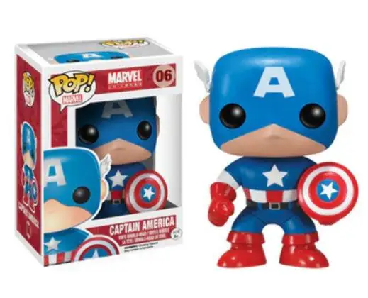 Funko поп герои Marvel Капитан Америка 06 # виниловая модель игрушки для детей подарки на день рождения