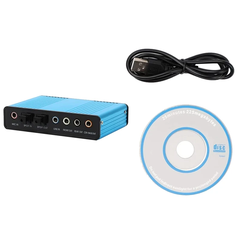 Звуковая карта 6-канальная внешняя звуковая USB 2 0 7 1 5 объемный звук оптическая S/PDIF