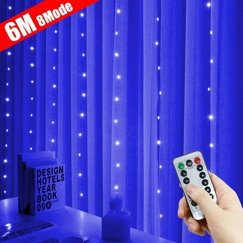 

3M LED Christmas Fairy String Lights USB Curtain Garland Wedding Ramadan Decoration for Wedding Party Decorationon The Window