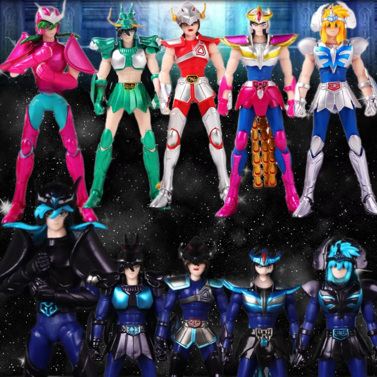 Wonderful Cool Gorgeous Fantasy Saint Seiya Shiryu Hyoga Shun Ikki ПВХ Фигурка Настольная Аниме Модель Игрушки
