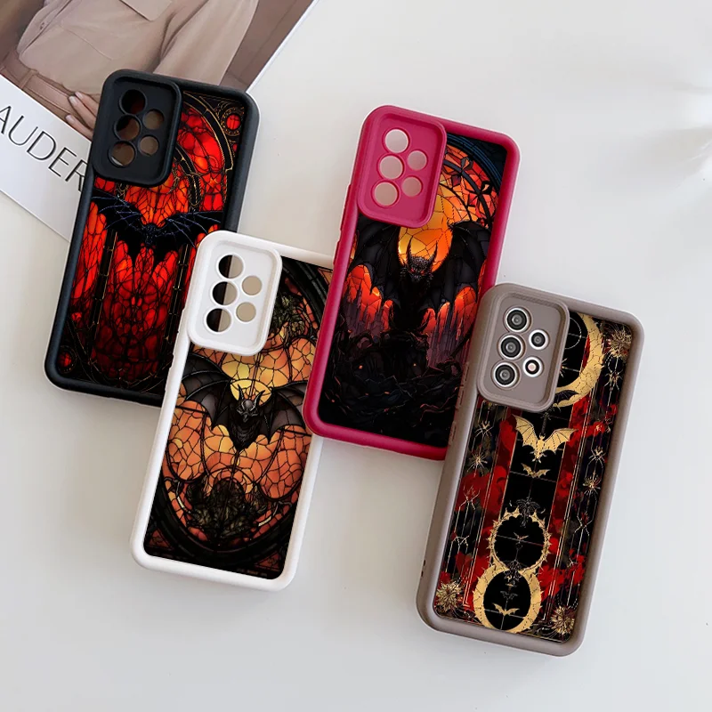 Фото Creative Ancient Card Bat Pattern Phone Case for Motorola Moto Edge 50 Fusion 40 Neo E40 E32 G85 G84 G75 G54 G24 G05 Soft Covers №1