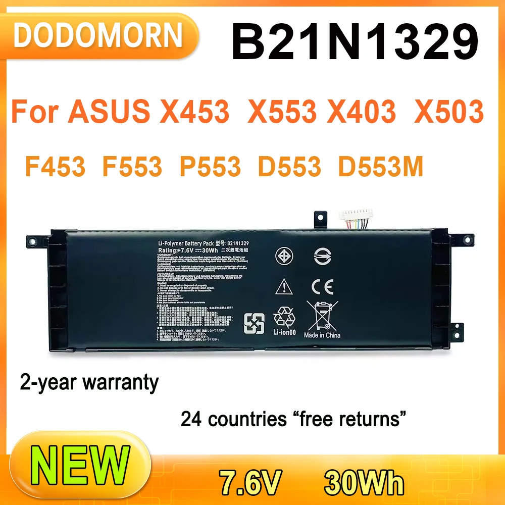 Аккумулятор для ноутбука B21N1329 ASUS X453 X553 X403 X503 F453 F553 P553 D553 серии 7 6 В 30 Втч Высокое