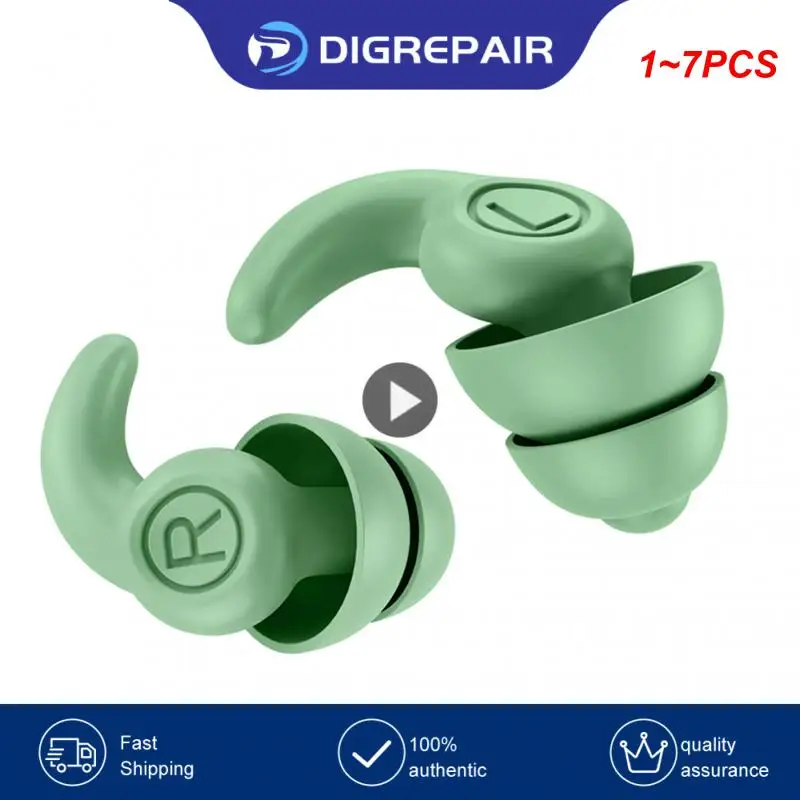 

1~7PCS Anti Noise Silicone Earplugs Waterproof Swimming Ear Plugs For Sleeping Diving Surf Soft Comfort Natation Swimming Ear