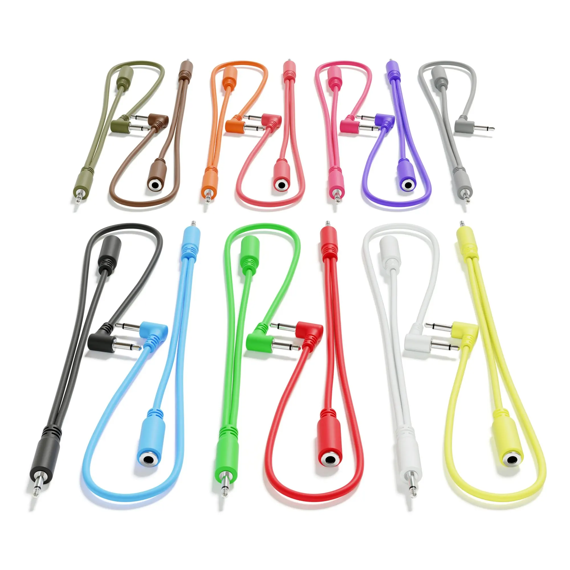 ExcelValley - Прямой Угол Классики Моно Разветвитель Y Патч Кабели TS 3,5мм 1/8