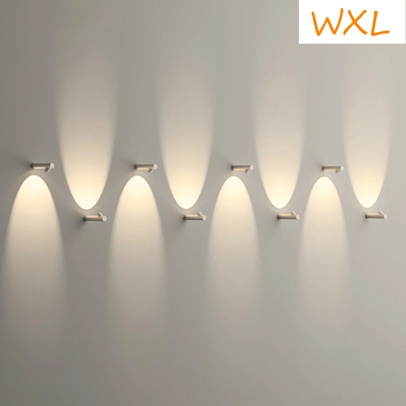 

Indoor Atmosphere LED Wall Sconces Bedroom Foyer Dining room Wall Lamp White Black Gold Metal Free Collocation Lighting Fixtures