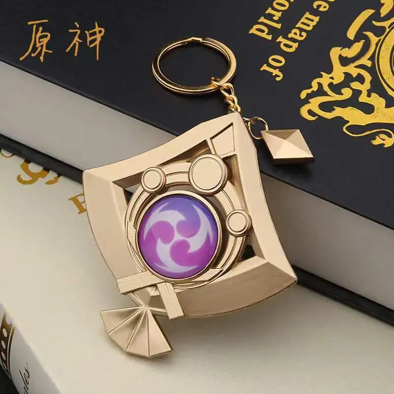 

Genshin Impact Yae Miko 10CM 1:1 Large God's Eye Thunder Eyes of God Keychain Cosplay Costume Luminous Double Sided Pendant Keys