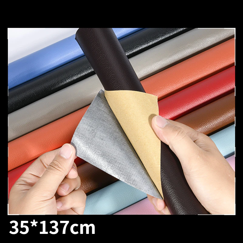 Кожаная самоклеящаяся лента для ремонта диванов, мебели, сидений водителя, 35x137 см
