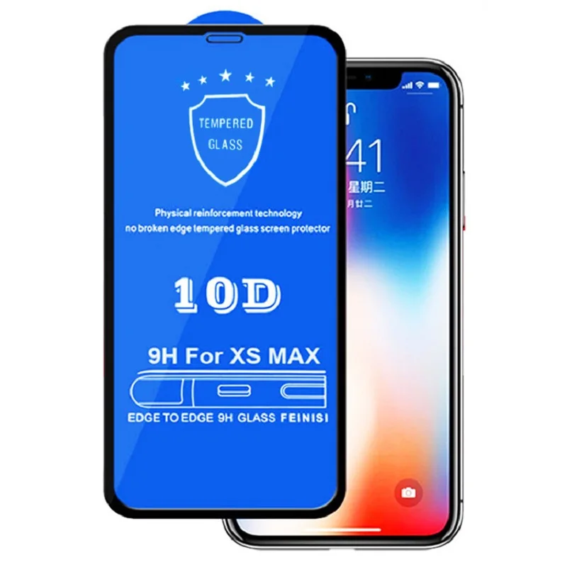 

50pcs 10D Full Cover Tempered Glass For Iphone 14 Pro Max Glass Iphone 11 12 13 XR X Xs Max 7 8 Plus 6 6s SE 2020 Sreeen Protect