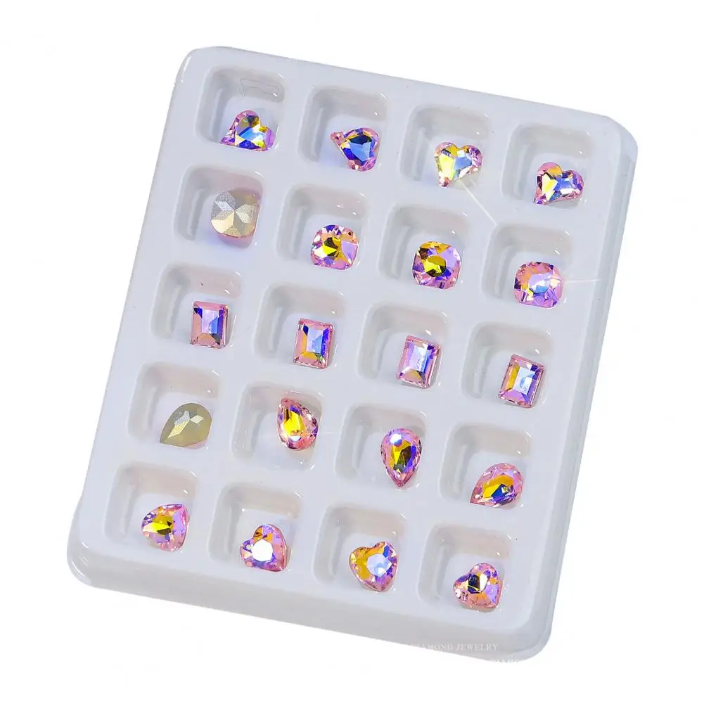 

20 шт. украшения для ногтей Изысканная форма устойчивый к выцветанию пластик 3D Любовь Сердце Декор для ногтей гаджеты для дизайна ногтей кра...