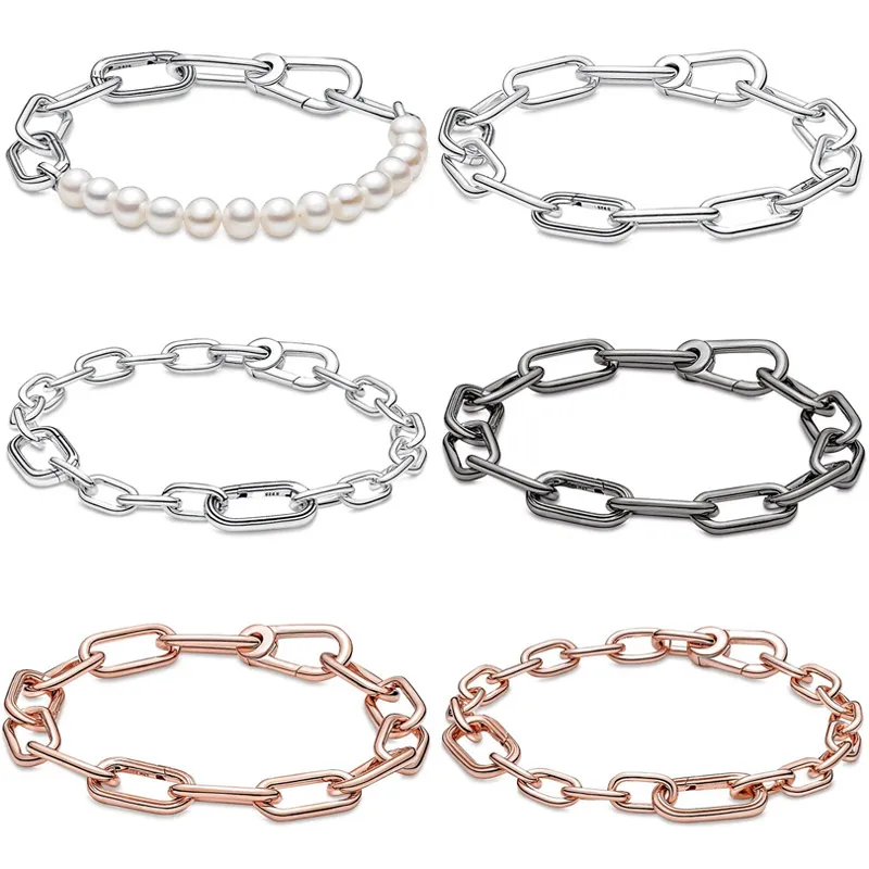 

Браслет-цепочка из серебра 925 пробы с культивированным жемчужным бусином