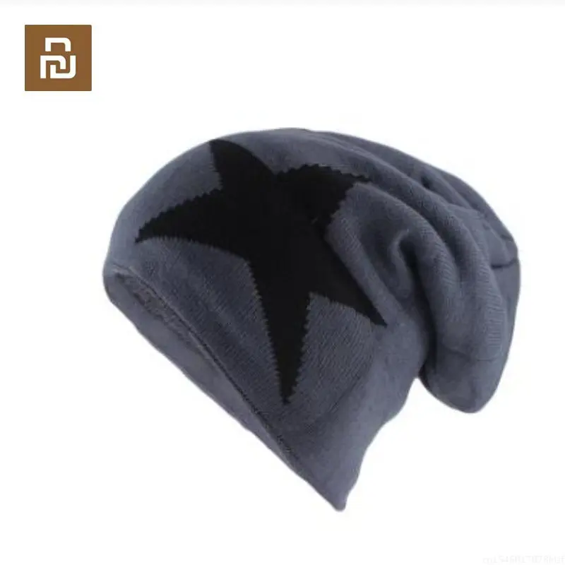 

Новинка, зимние теплые трикотажные шерстяные шапочки Youpin, женские Брендовые однотонные шапочки, шапочка с черепом, унисекс, па