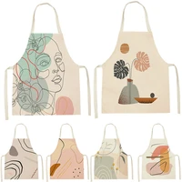 abstraction style kids apron baking accessories apron human face abstraction pattern household cleaning home custom pinafore bib