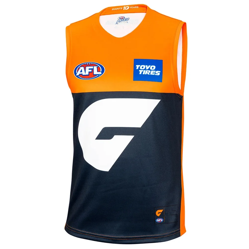 

GWS GIANTS 2021/2022 AFL GUERNSEY Мужская футболка для регби, размер S--3XL