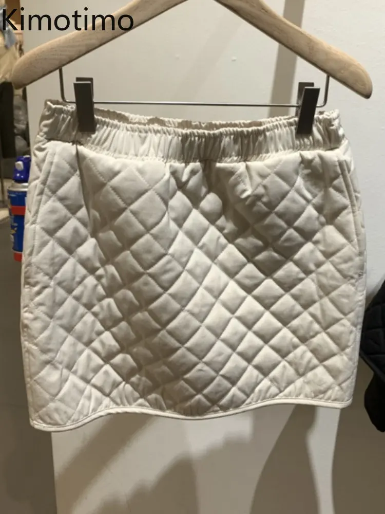 

Мини-юбка Kimotimo с узором ромбиками женская, однотонная Универсальная Ретро-юбка с высокой талией в Корейском стиле, повседневная одежда, Y2k, О...