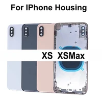 replacement for iphone x xr xs max back housing cover battery glass rear door chassis frame