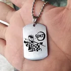 Аниме Demon Slayer: Kimetsu no Yaiba Kamado Tanjirou косплей, двустороннее ожерелье, модная подвеска, цепочка, чокер, аксессуары, подарок