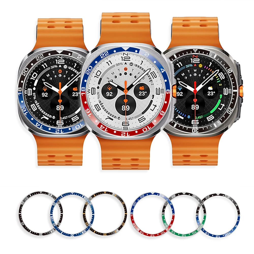 Фото Рамка с кольцом безеля для Samsung Galaxy Watch 7/6/5/4 40 мм 44 мм Чехол для Samsung Watch Ultra 47 мм Защитное кольцо от царапин №5