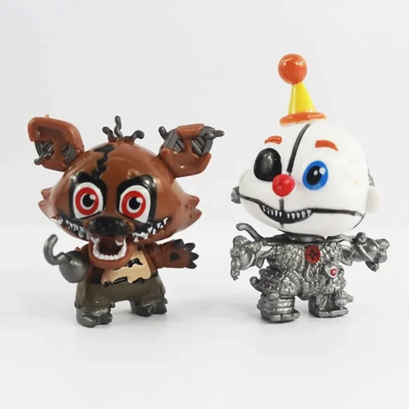 Фото Набор из 8 фигурок FNAF: Фредди, Бонни, Фокси, Фазбер, Медведь. Коллекционные фигурки из ПВХ, игрушки для детей, рождественские подарки. №4