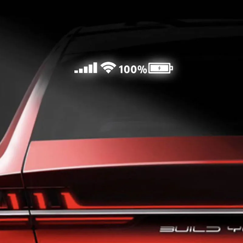 

1* Car Vinyl Reflective Stickers 100% Wifi Battery Level Signal Car Sticker for Cadillac XTS SRX ATS CTS/Renault Koleos Fluenec