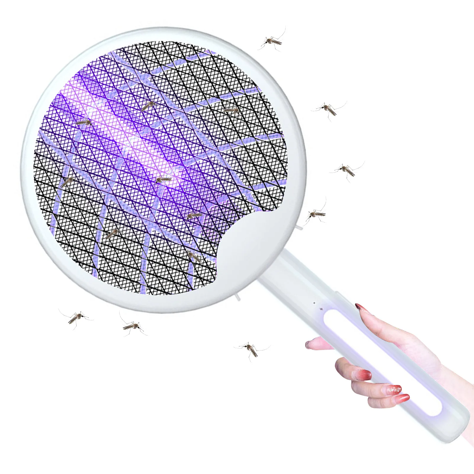 

Складная Электрическая мухобойка, электрическая портативная мухобойка для насекомых, перезаряжаемая мухобойка, ручная мухобойка для насе...