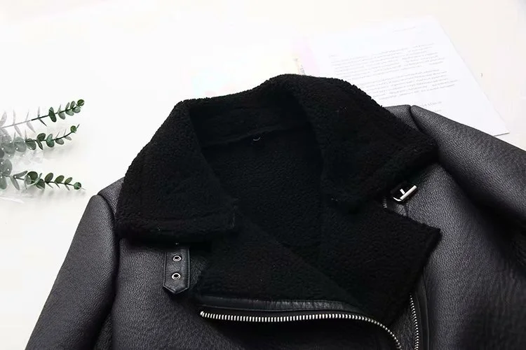 2022 Winter Fur Integrated Women's Jacket Female Faux Leather Womens Coat Autumn Winter 2022 enlarge