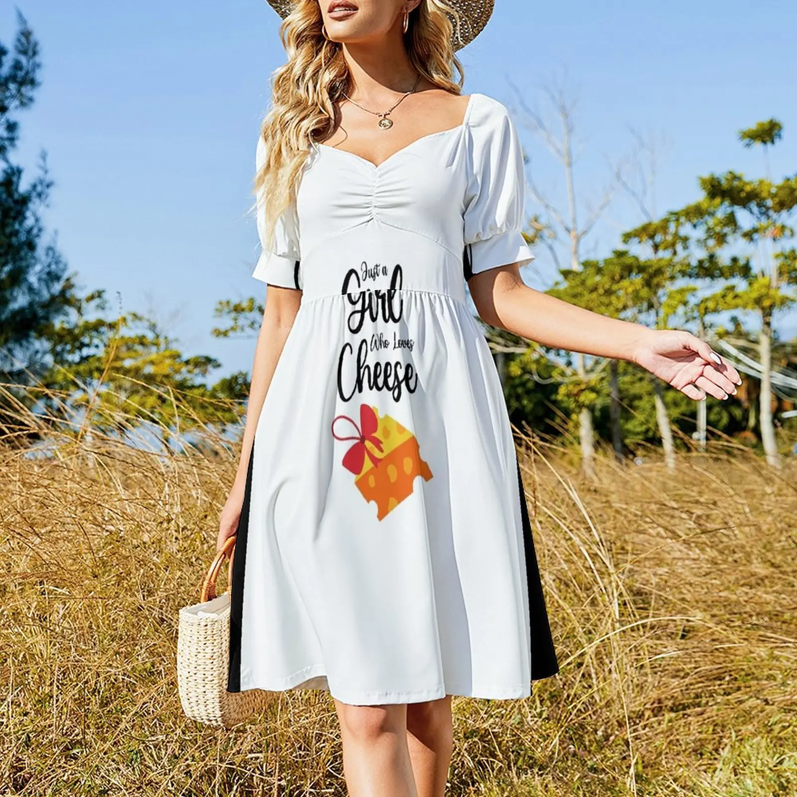 Просто девочка которая любит сыр платье с короткими рукавами платья чувственное