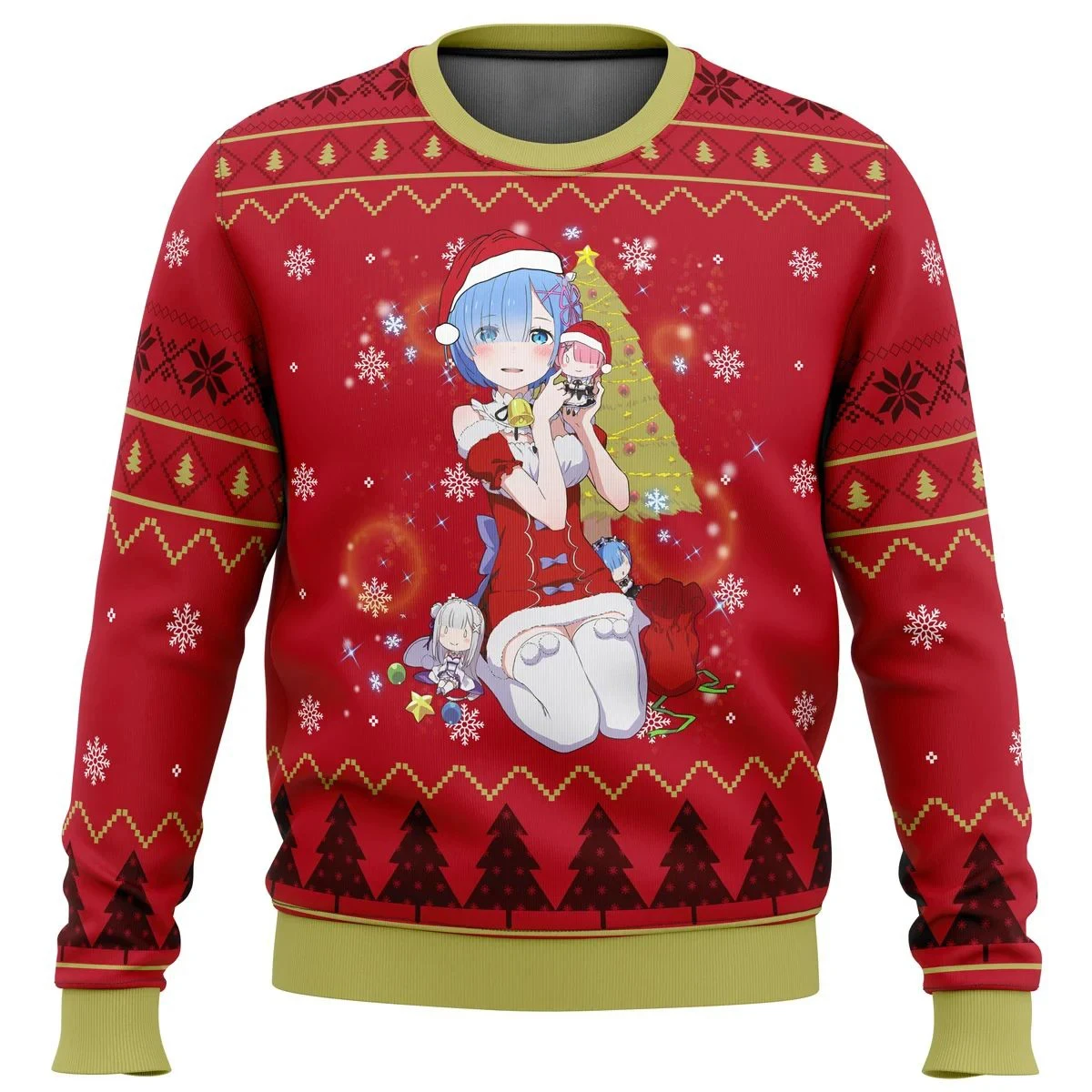 

Re Zero Rem - Men's unsightly Christmas sweaters, Santa Claus sweaters, 3D sweaters and tops, autumn and winter clothing