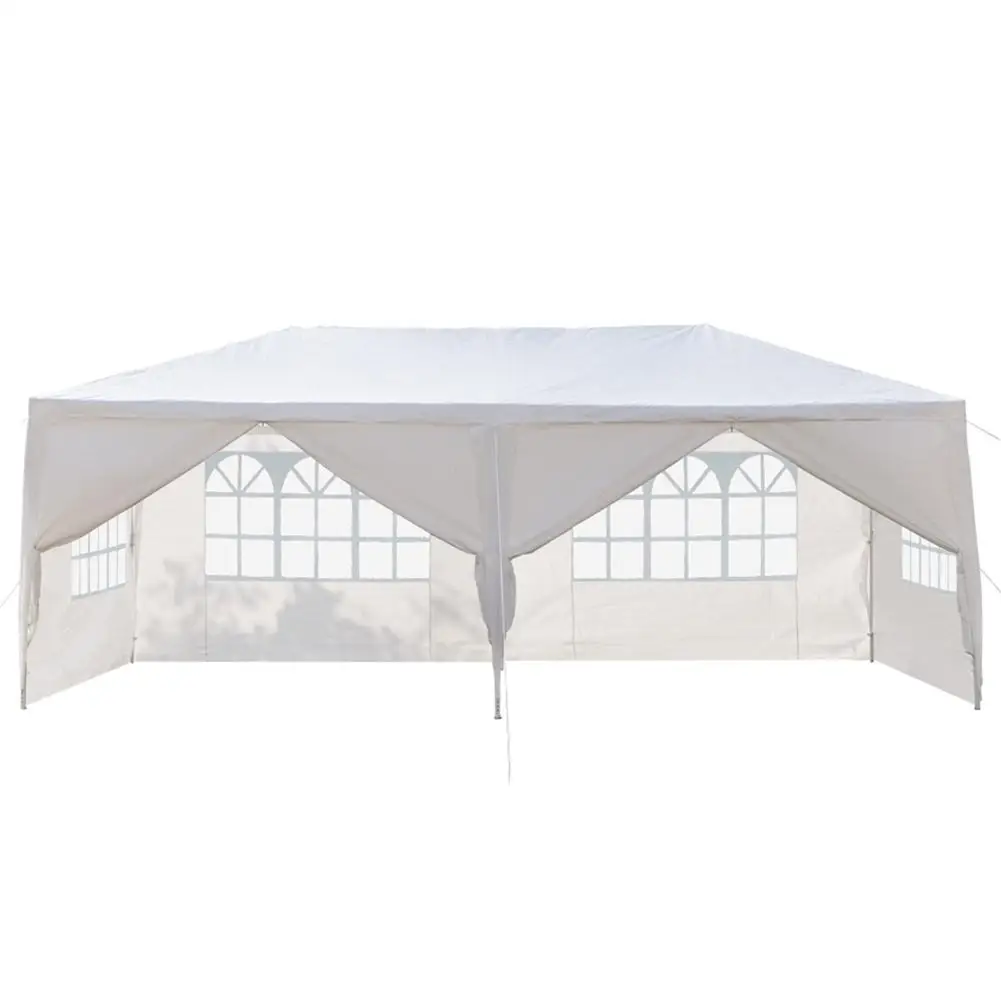

3x6m 6-sided 2 Doors Spiral Tube Pergola White Pe Cloth Strong Waterproof Tent For Household Wedding Party