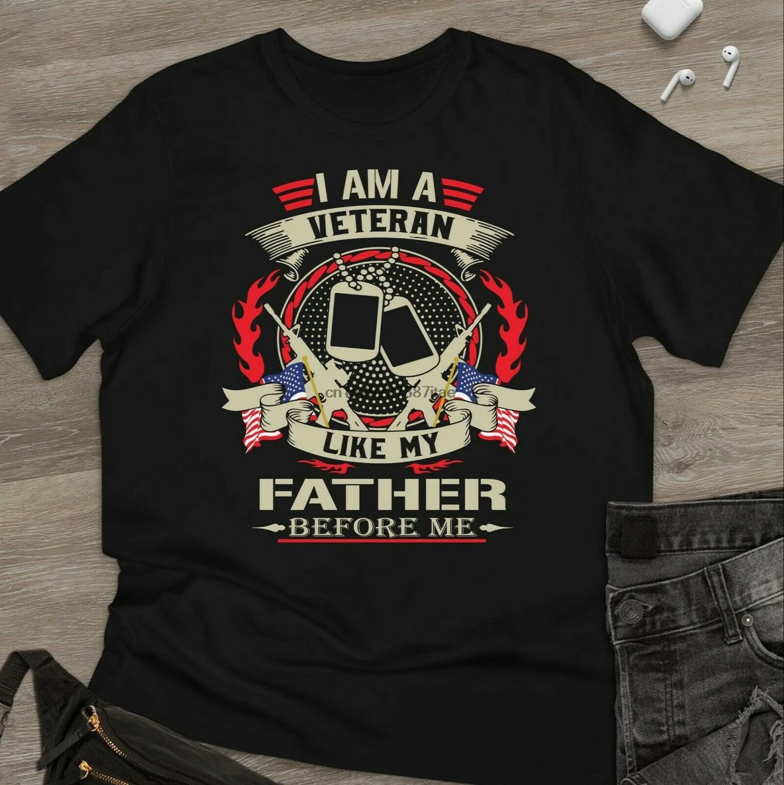 Я ветеран как мой отец прежде чем я футболка подарок на день отца N120521018 |