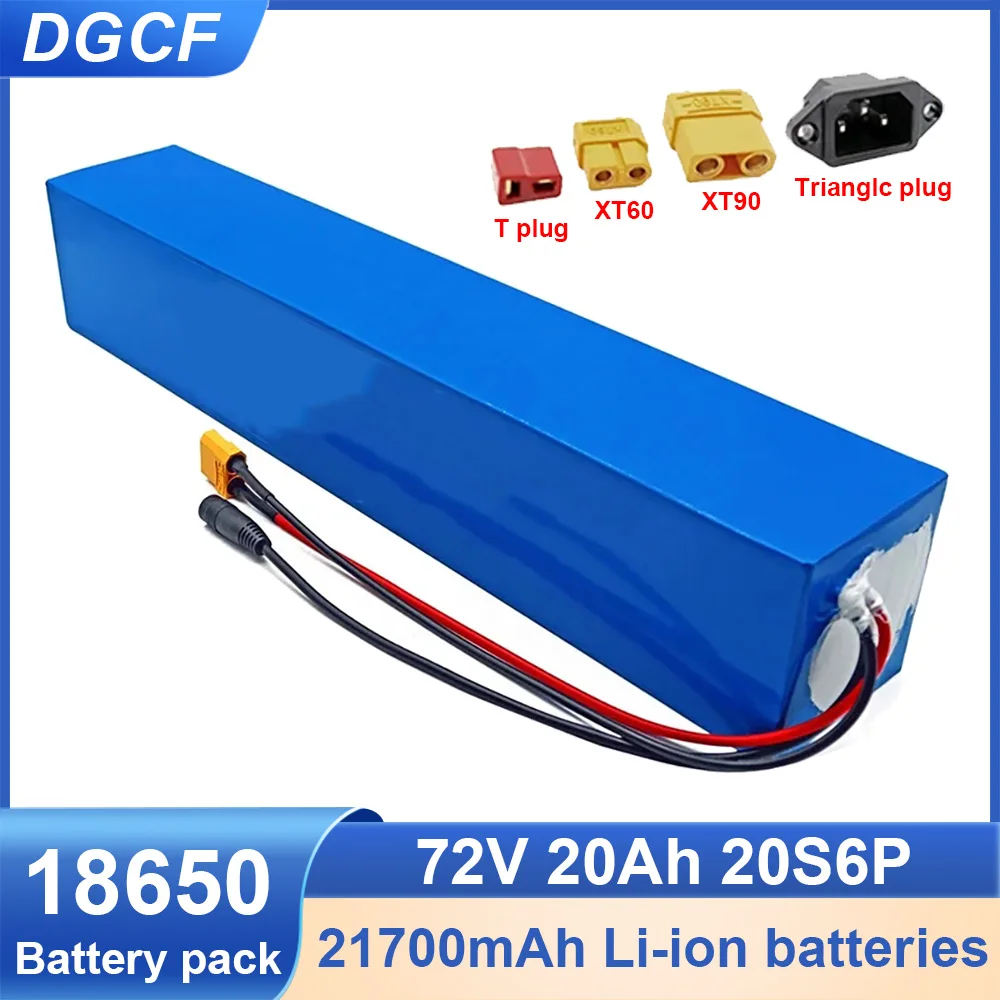 

DGCF 20S6P Lithium battery pack 72V 20Ah 21700mAh electric bicycle motor electric scooter 3000W high power battery with BMS