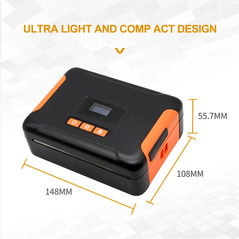 Cashino KMP-400 4-дюймовый 110-мм высококачественный мобильный термопринтер чеков Bluetooth