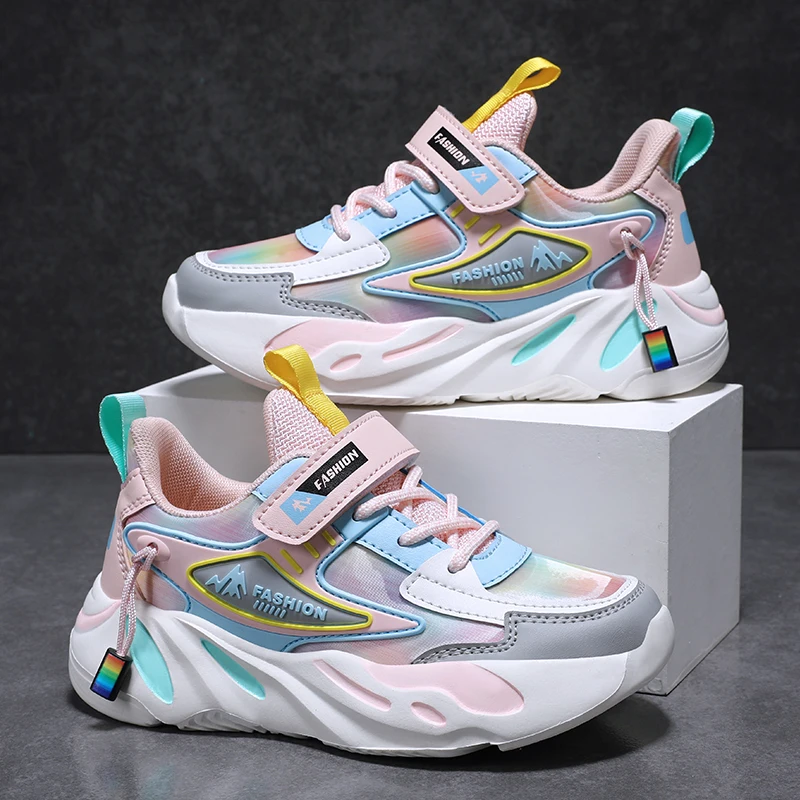 

Brand Children Shoes Girls Sneakers Breathable Kids Sports Shoes Trendy Pink Casual Daily Comfortable Running Tennis Sneakers