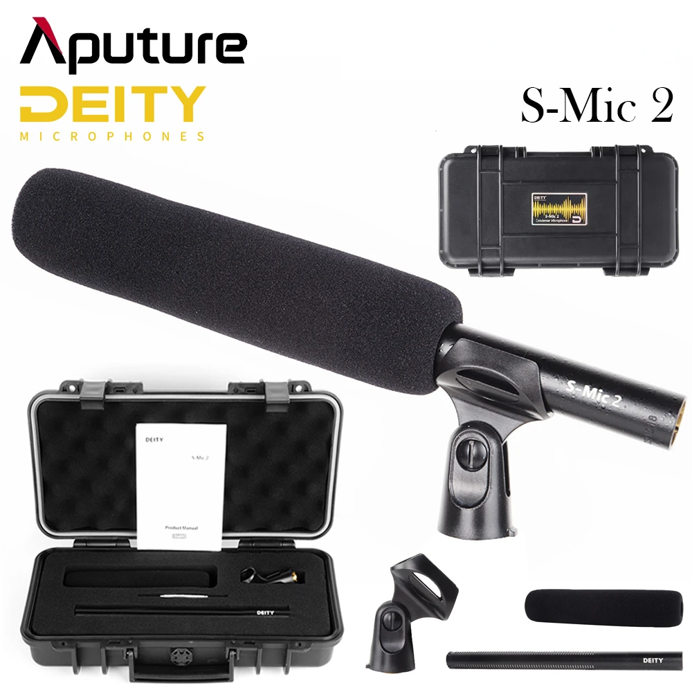 

Deity S-Mic 2 Super Cardioid Condenser Video Microphone Super Low-Noise Directional Microphone for Hi-Res Professional Film