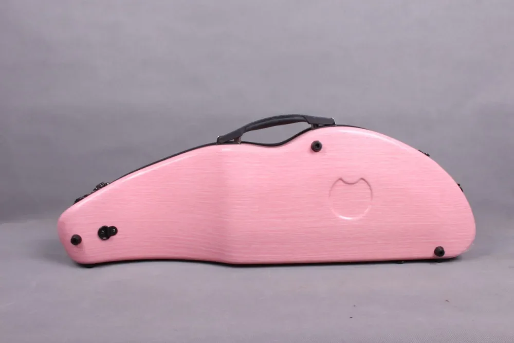 Стекловолоконная скрипка yinfente розового цвета 4/4 продолговатый Жесткий Чехол