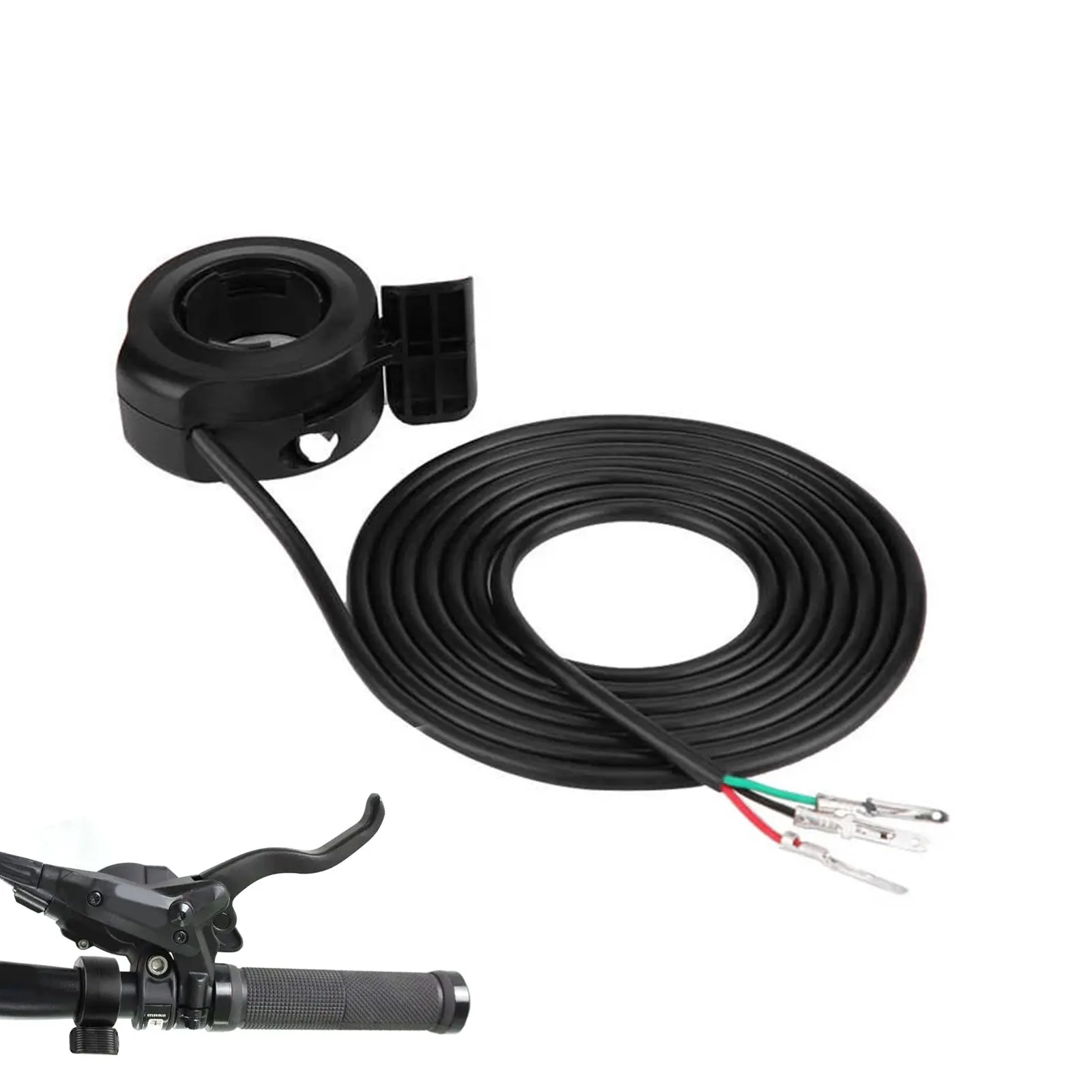 

Lectric Bike Scooters 22mm 7/8inch Universal Thumb Throttle Assembly Plastic Metal Speed Control Assembly For E-Bike