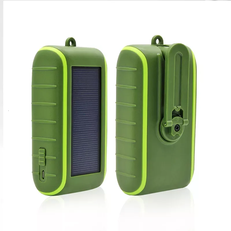 

6000/8000mAh Solar Energy Power Bank Portable Outdoor Double USB Charger Hand Cranking Multi-functional Generation Charger